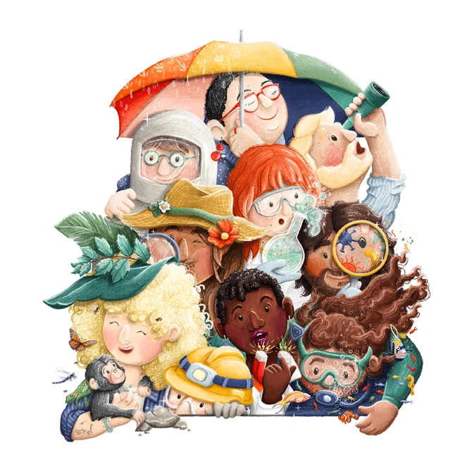 ACHSE VERLAG illustration wir forschen by hanna riebenbauer